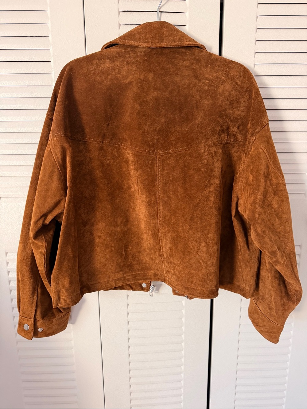 NWOT ZARA 100% LEATHER BOMBER JACKET - Picture 7 of 13